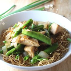 Almond Chicken with Noodles Recipe that can be made in 15 minutes!