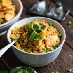 This Arroz Con Pollo Instant Pot recipe is loaded with spices and vegetables for an easy flavor packed meal you make in your Instant Pot!