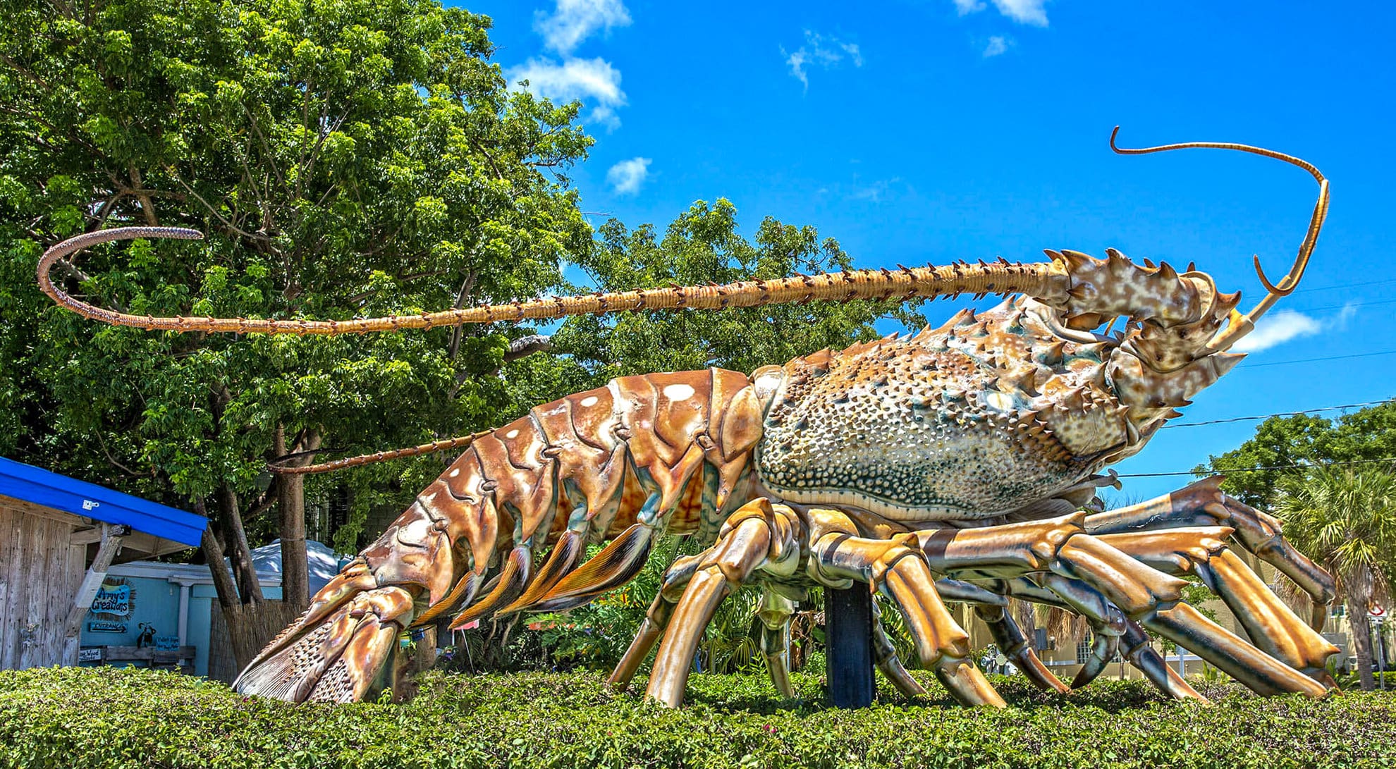 Rain Barrel Village Lobster Sculpture