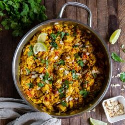 This Quick and Easy Chicken Biryani recipe uses diced chicken and prepared ginger paste to put this delicious and satisfying dish on the dinner table in no time flat!