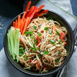 Get that perfect take-out taste at home with this easy cold sesame noodles recipe!