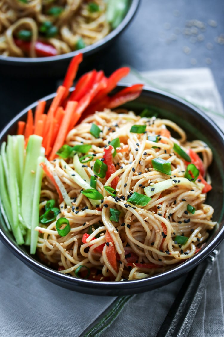 Get that perfect take-out taste at home with this easy cold noodle with sesame sauce recipe!