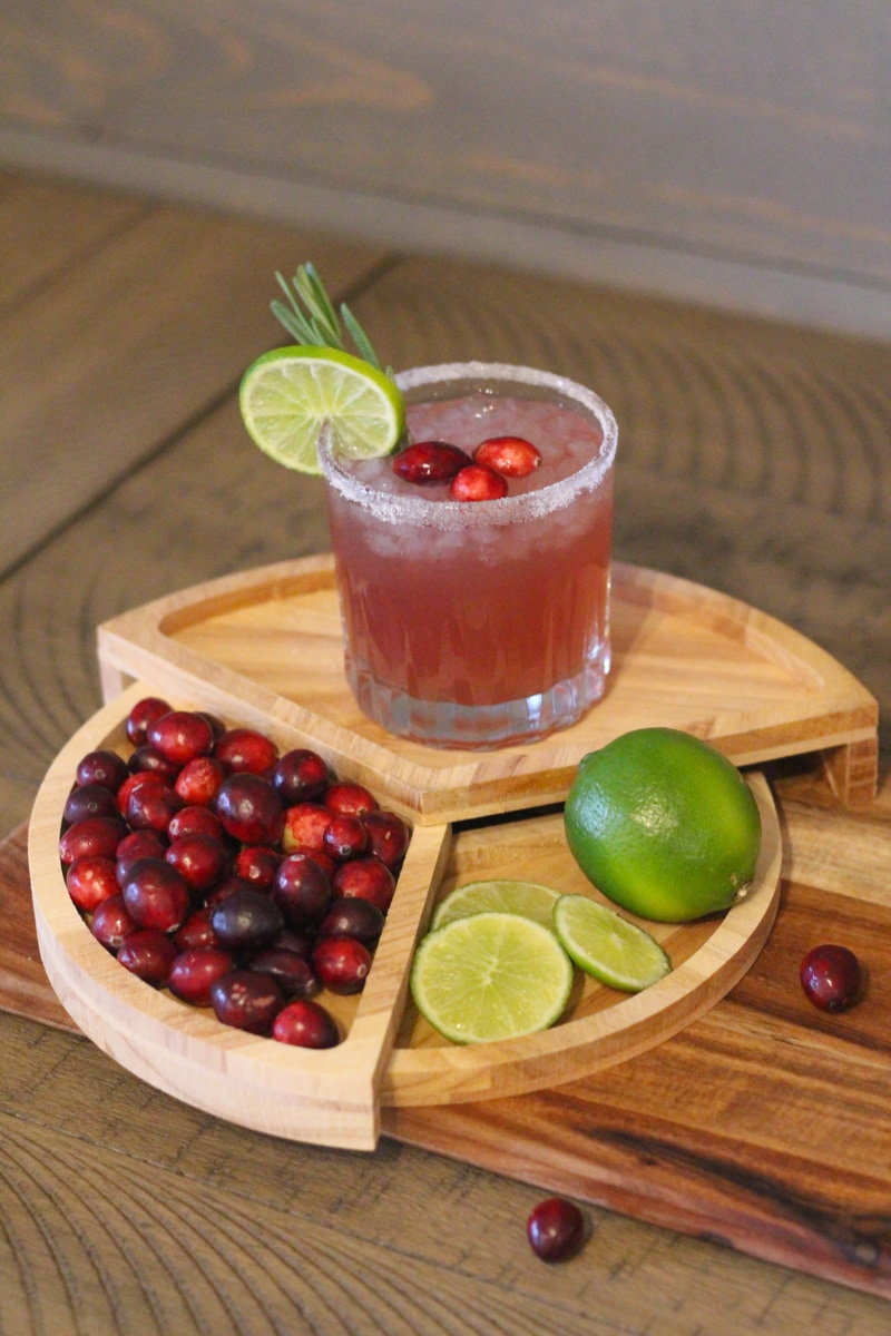 Cranberry Margarita in a clear glass