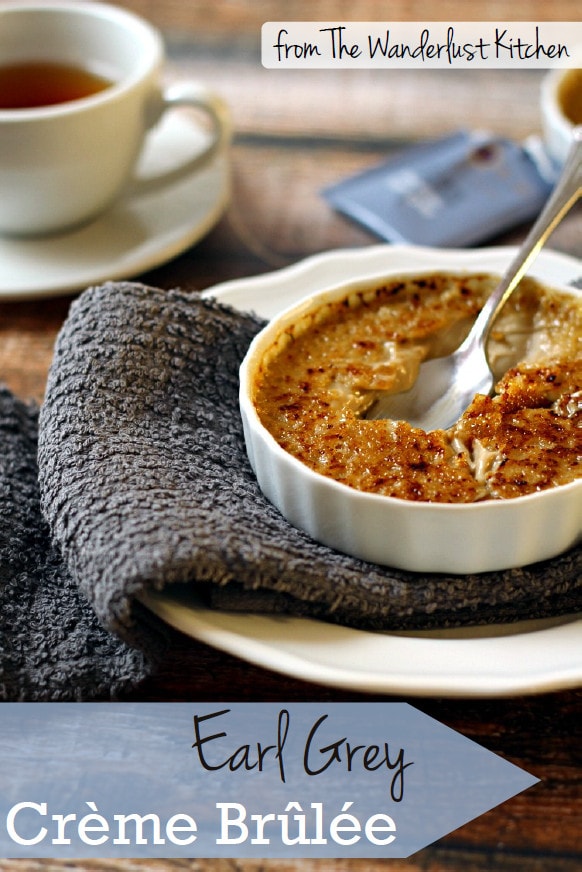 Looking for Creme Brulee ideas? Check out this tasty recipe! This easy to make Earl Grey Crème Brûlée has a crunchy, caramelized, sugar top over a creamy custard that is infused with fragrant Earl Grey tea which makes a delectable desert that will impress your guests.