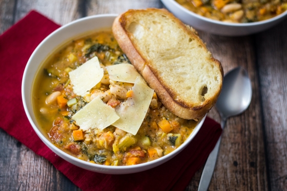 Easy Tuscan Bean Soup (30 Minute Mondays!) This is one of many easy soup recipes on The Wanderlust Kitchen!