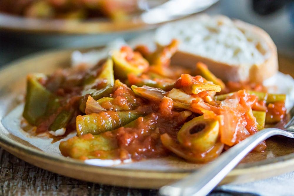 Braised Flat Beans in Tomato Sauce. Learn how to cook flat green beans with this recipe!