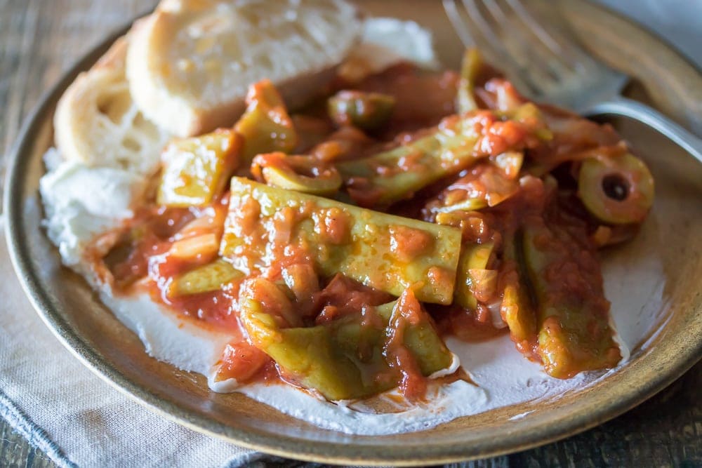 Braised Flat Beans in Tomato Sauce. Learn how to cook flat beans by braising them!