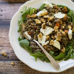 Toasted walnuts and fresh goat cheese make this classic French Lentil Salad a special treat!