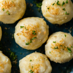 This German Potato Dumplings recipe are thick and starchy potato balls that make an easy side dish that would pair perfectly with almost any main dish!