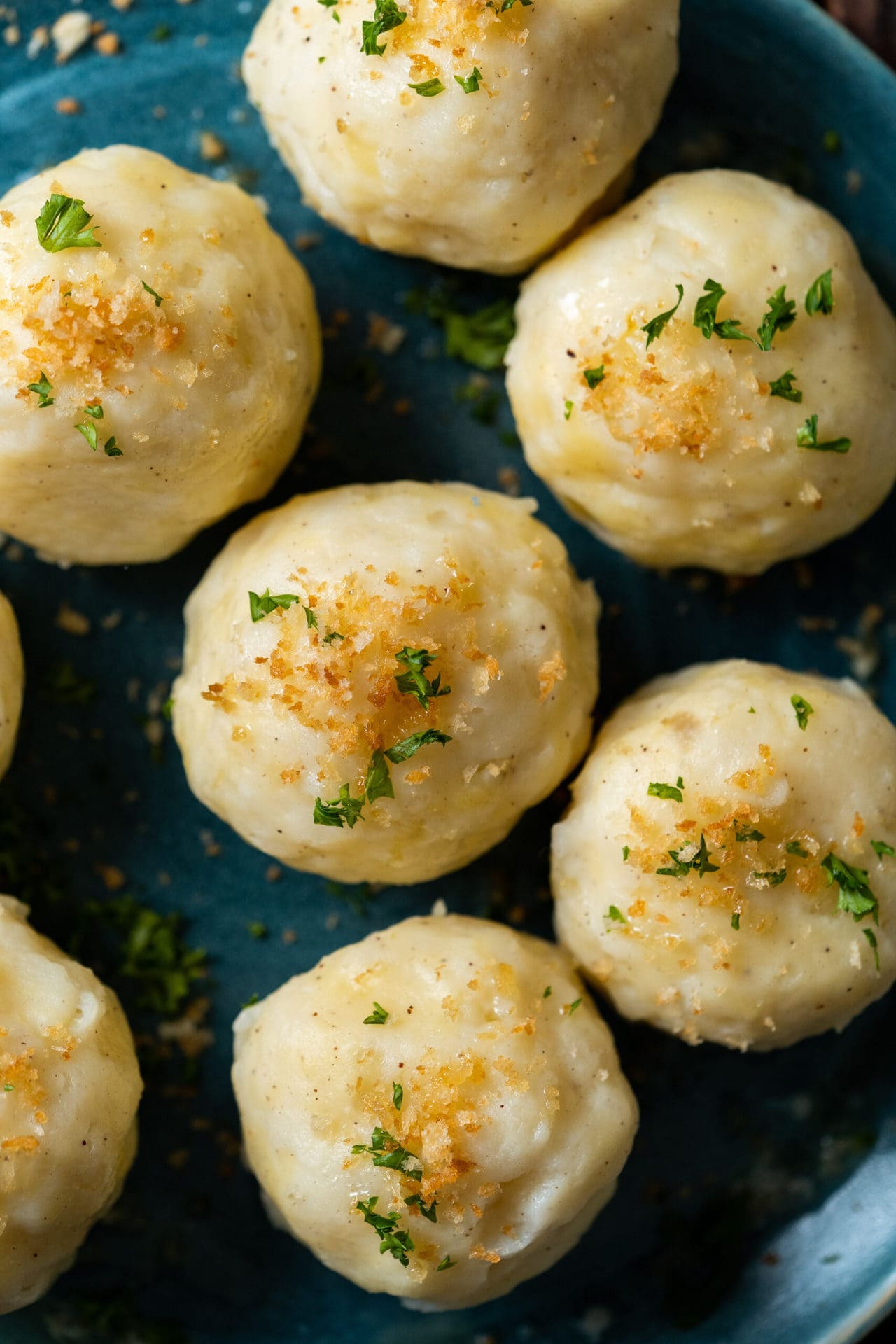 potato dumplings on a plate