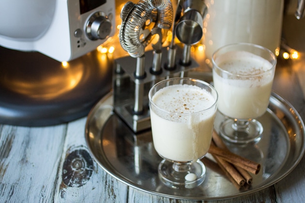 Eggnog in two glasses