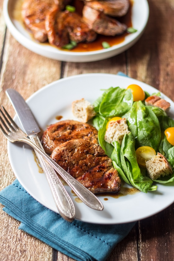 Thirty minutes is all you need to make these easy pork medallions. Try serving with crusty bread - you'll want to mop up every last drop of this maple-balsamic sauce!