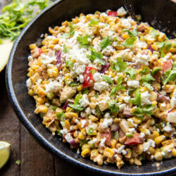 This delicious Mexican Corn Salad recipe is the perfect side dish for any Mexican themed meal or as a cool side dish to a summer barbeque.