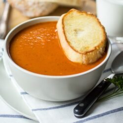 Let your blender do the work making this bistro-style Blistered Red Pepper and Sun Dried Tomato Soup!