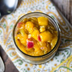 Fresh Mango Chutney in a jar