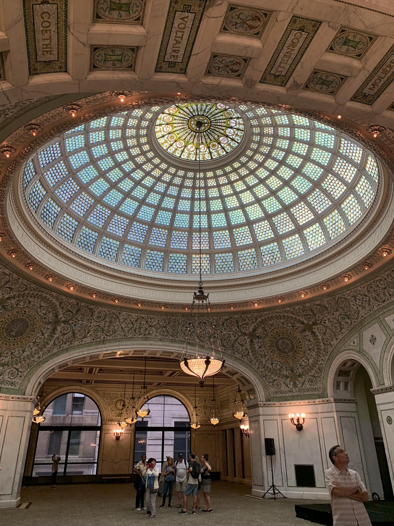 Chicago Food Tour Cultural Center Tiffany Dome